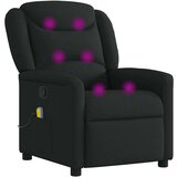 vidaXL Masažni naslonjač od tkanine crni | shoptok.hr