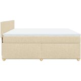 vidaXL Krevet s oprugama i madracem krem 200 x 200 cm od tkanine | shoptok.hr