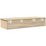 vidaXL Stenska polica s predali sonoma hrast 100x37,5x19 cm inž. les | Shoptok.si