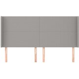  Uzglavlje s ušima svjetlosivo 203x16x118/128 cm od tkanine | shoptok.hr