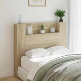  Krevetna ploča s LED-om s policom Sonoma 120 x 16,5 x 103,5 cm | shoptok.hr