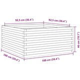 vidaXL Vrtna sadilica voštano smeđe boje 100x100x46 cm od borovine | shoptok.hr