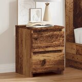 Furnova Nočne omarice 2 kosa starinski les 30x30x40 cm inženirski les, (21927718) | Shoptok.si