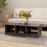 The Living Store Klubska mizica siva 110x50x34 cm trdna borovina - Klubska Mizica, (21574951) | Shoptok.si