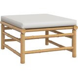 Maison Chic Vrtni stolček - Vrtni stoli za noge s svetlo sivo blazino bambus JS921, (21878691) | Shoptok.si