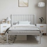  Metalni okvir za krevet s uzglavljem bijeli 100x190 cm | Eponuda.com