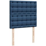  Krevet s oprugama i madracem plavi 100 x 200 cm od tkanine | shoptok.hr