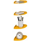  Lebdeća polica s policom s pohranom 4 pcs Žuta 15 x 15 x 2 cm | shoptok.hr