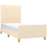  Okvir za krevet bez madraca krem 100 x 200 cm od tkanine | shoptok.hr