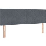vidaXL Krevet s uzdužnim ovjesom i madracem Tamnosiva 160x200 cm Baršun | shoptok.hr