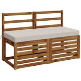  Jastučići za klupe - 2 dijela SOEST 2 kom. 100% poliester - Bijela 110 x 50 x 8 cm Melange Slike