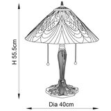  Endon 64163 - Stona lampa Tiffany HECTOR 2xE27/60W/230V prečnika 40 cm | Eponuda.com
