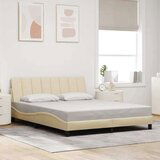 vidaXL Posteljni okvir brez vzmetnice krem 160x200 cm blago | Shoptok.si