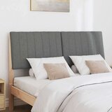 vidaXL tapecirano vzglavje temno siva 140 cm masivno borovo les | Shoptok.si