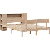  Krevet s regalom za knjige bez madraca 140x200 cm od borovine | shoptok.hr