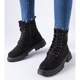 Gemre Black insulated eco-suede ankle boots Mestervi Cene
