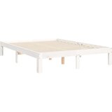  Posteljni okvir z vzglavjem bel 4FT trden les | Shoptok.si