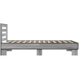  Okvir za krevet boja hrasta 75x190 cm konstruirano drvo i metal | shoptok.hr