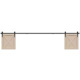 Komplet kliznih vrata ormarića 244 cm ugljični čelik | shoptok.hr