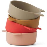 Liewood 4 dijelni set silikonskih zdjelica iggy apple red/tuscany rose multi mix | shoptok.hr