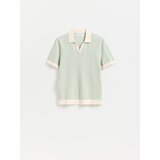 Reserved Polo-džemper s visokim udjelom pamuka - pepermint-zeleno | shoptok.hr
