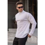 Madmext Ecru Men's Turtleneck Knitwear Sweater 6301 Cene