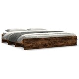 Furnova Posteljni okvir brez vzmetnice hrast 180x200 cm inženirski les, (21936174) | Shoptok.si