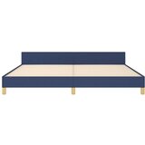  Posteljni okvir z vzglavjem moder 200x200 cm blago, (20904770) | Shoptok.si