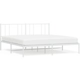 The Living Store Kovinski posteljni okvir z vzglavjem bel 180x200 cm - Posteljni Okvir, (21525984) | Shoptok.si