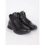 Shelvt Men's high insulated ankle boots made of faux leather | ePonuda.com