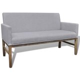  The Living Store Klop z obloženo blazino iz blaga kavčukovec svetlo siva - Oblazinjene Klopi, (21456513) | Shoptok.si