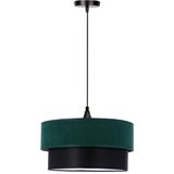 Candellux Lighting luster/visilica-solanto viseća lampa crna 1X60 E27 duo abažur 35+30 tamno zelena/zlatna +crna | Eponuda.com