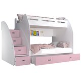  Dječji krevet na kat Zuzia s ladicama 200*120 cm - rozi | shoptok.hr