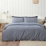 Catherine Lansfield Temno modra enojna flanelna posteljnina 135x200 cm Stripe – | Shoptok.si