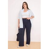 Trendyol Ženske pantalone TBBSS26AR00020, Tamnoplave Cene