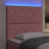  LED glava kreveta Ružičasta 90 cm Baršun | shoptok.hr