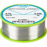  Felder ISO-Core ''Clear'' Sn100Ni+ spajkalna palica tuljava Sn99\,25Cu0\,7Ni0\,05 0.250 kg 0.75 mm, (20428784) Cene