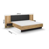 Rauch Möbel posteljna garnitura 180 cm x 200 cm , tekstil, leseni material črna, hrast artisan | Shoptok.si
