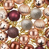  Set božićnih kuglica 150 kom. Boja šampanjca i smeđa 3 cm | shoptok.hr