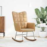  Stolica za ljuljanje smeđa baršunasta | shoptok.hr