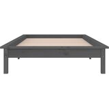  LED okvir kreveta sivi 90 x 190 cm mali od masivnog drva | shoptok.hr