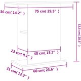 vidaXL Stalak za akvarij boja hrasta 75x36x72,5 cm konstruirano drvo | shoptok.hr
