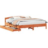  Okvir kreveta bez madraca voštano smeđi 200x200 cm od borovine | shoptok.hr