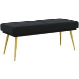  Klupa s dvostrukim slojem Crna 120 x 45 x 46 cm Baršun | shoptok.hr
