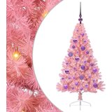 vidaXL Umjetna preddekorirana božićna jelka Roza 120 cm PVC | Shoptok.si