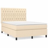  The Living Store Box spring postelja z vzmetnico krem 140x190 cm blago - Box Spring Postelja, (21444437) | Shoptok.si