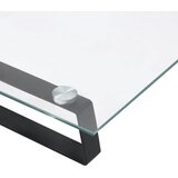  Stalak za monitor crni 100x20x8 cm kaljeno staklo i metal | shoptok.hr