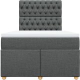  Krevet box spring s madracem tamnosivi 120 x 190 cm tkanina | shoptok.hr
