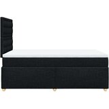 vidaXL Box spring postelja z vzmetnico črn 120x200 cm blago | Shoptok.si