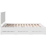  Konstrukcija postelje Bela 160 x 200 cm Inženirsko leseno, (5000121361) | Shoptok.si